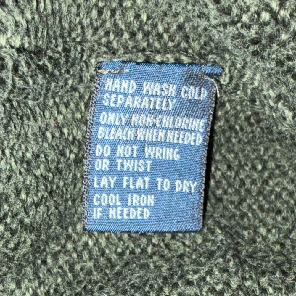 Polo Ralph Lauren Mens XL Green Quarter Zip Sweater Heavy Cotton Fall Logo - Picture 7 of 7